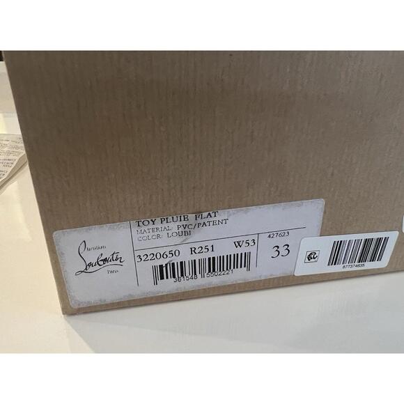 $555 NEW Christian Louboutin Girl's Pluie Rain Boots Red Size 33 US 1.5 - Picture 10 of 13